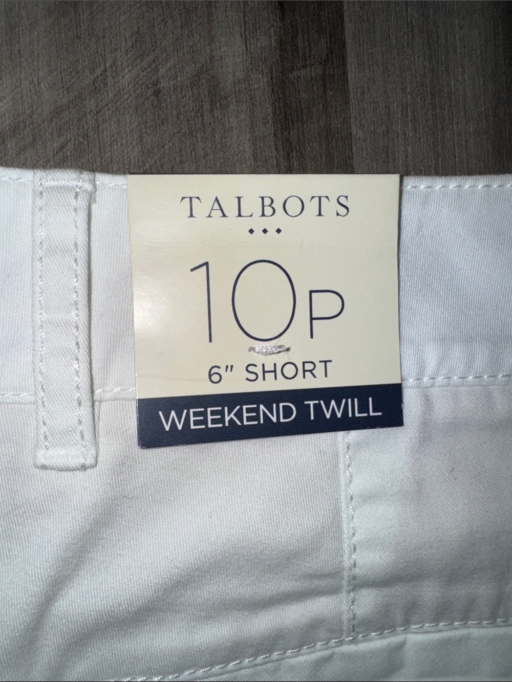 NEW Talbots 10 petite white shorts weekend twill women’s 6” summer resort wear - Picture 8 of 8